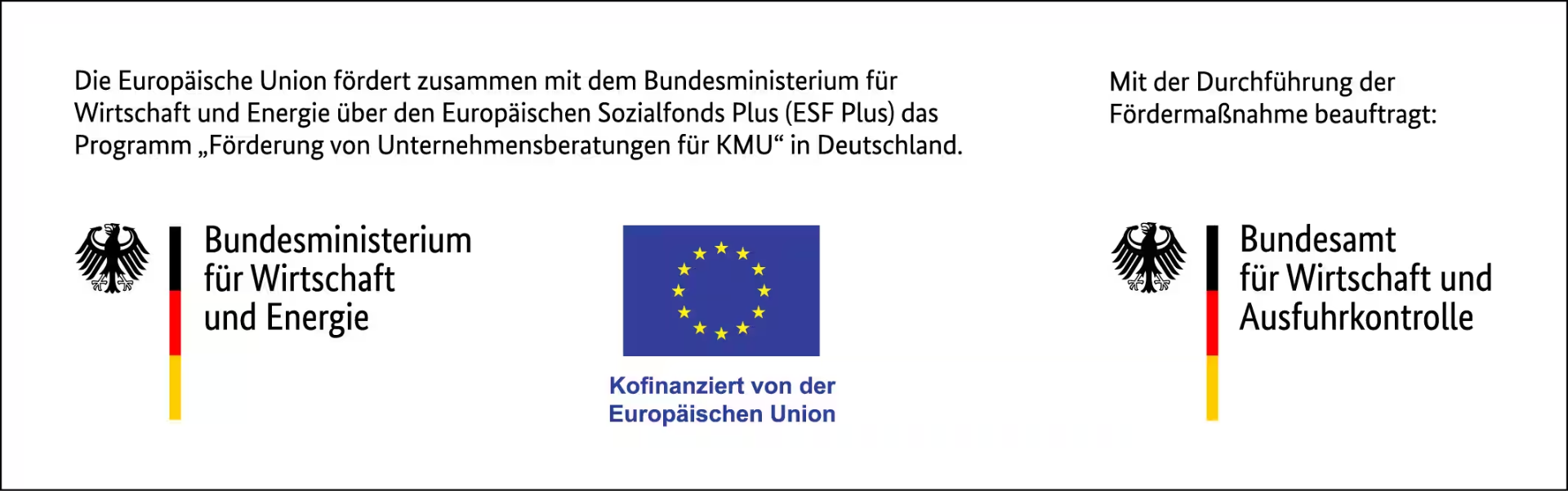 Förderprogramm Unternehmensberatung – gefördert durch das Bundesministerium für Wirtschaft und Klimaschutz und den Europäischen Sozialfonds