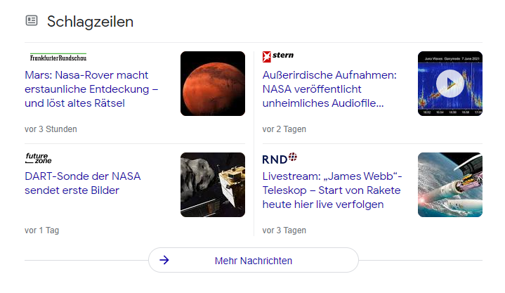 SEO Tipp Top Story Karussell