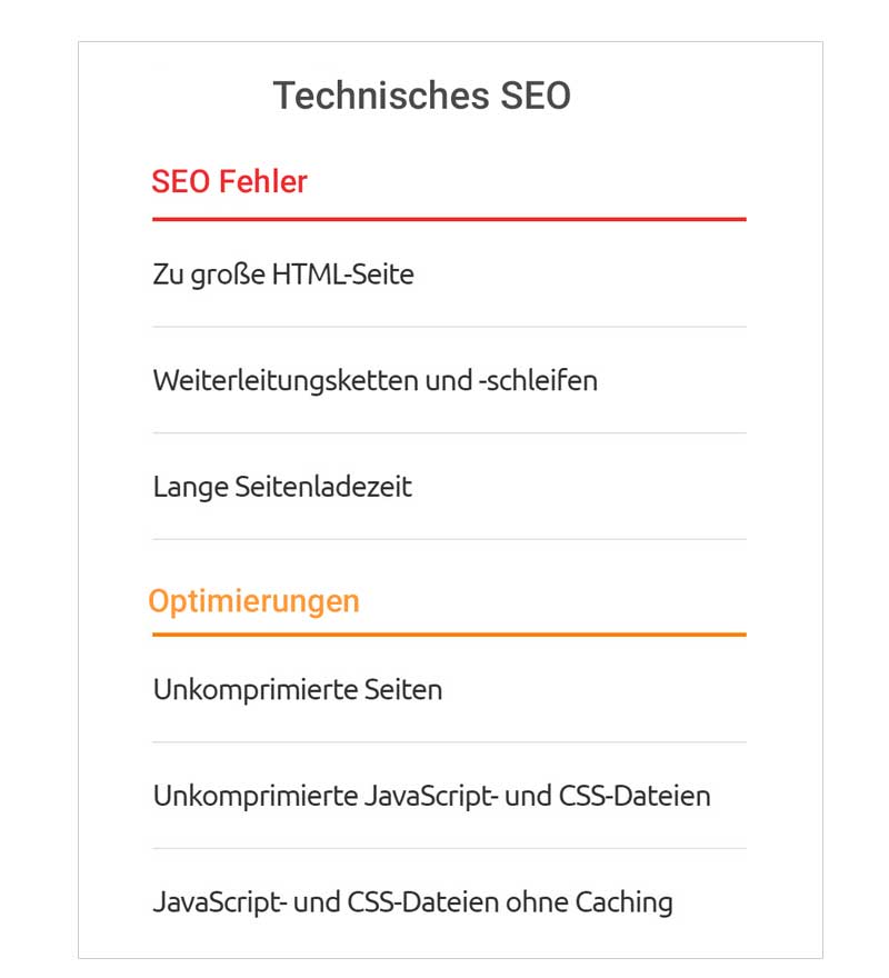 SEO Technik Check