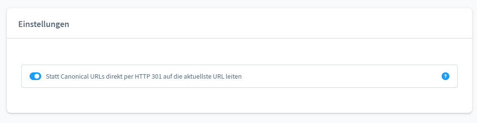 Shopware SEO 301 Weiterleitungen